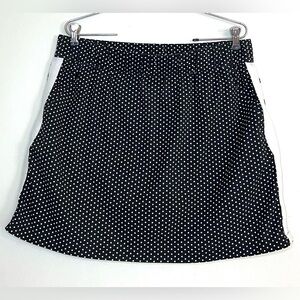 T By Talbots Pull On Polka Dot Print Performance Active Skort Skirt Shorts Sz L